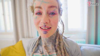 Double Anal Slut - Gangbang with Tattoo Girl Anuskatzz ends with big Facial - ATM, DAP, DP - sexu.com