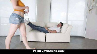 Annabel Redd - Peter Green - Stepbrother and Stepsister Make Up Sex - Hot Teen Fuck After Fight - veryfreeporn.com