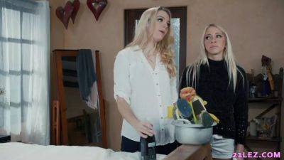 Khloe Kapri - Kenna James - Blonde lesbian house cleaners Kenna James and Khloe Kapri - sexu.com - Usa