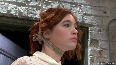 Jodie Taylor - Claire Adams - Lesbian BDSM: Redhead Slut Tied Up & Forced on Vibrator - porntry.com