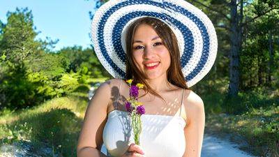 Busty Forest Nymph Pleasures Herself by the Road! Natural Curves & Breathtaking View at Perfect18 - txxx.com