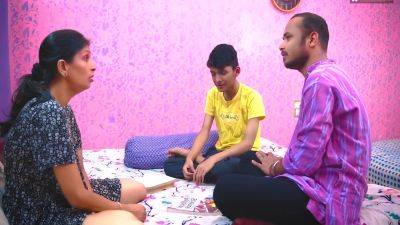 Desi Stepmom Teaches Her Stepson How To Fuck And Get Threesome Fucking Experience With A Teacher ( Hindi Audio ) - desi-porntube.com - India