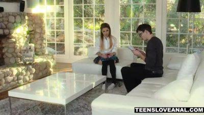 Innocent teenager gets a fat pecker in her tight ass - sexu.com