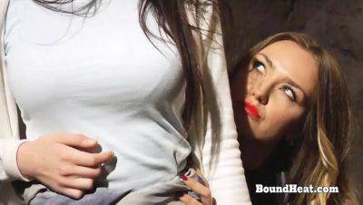 Victoria Puppy - Busty Lesbian Mistress Dominates Slave With Big Black Strapon - Victoria Puppy & Angel Princess - veryfreeporn.com