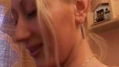 Blonde German MILF with huge tits sucks cock and swallows cum after hard fuck - veryfreeporn.com - Germany