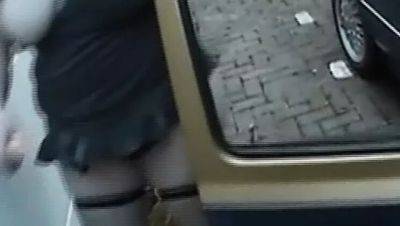 Chubby German amateur rides dick and plays with dildo in car - hardcore retro sex - xxxfiles.com - Germany