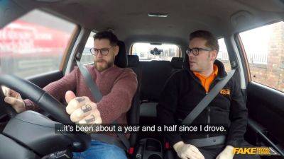 This milf has is all blondie, Big Tits and a thirst for penis - fake driving school - sexu.com - Britain