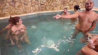 Party at the motel with friends made for a lot of fun ***complete in red and sheer*** - ah-me.com