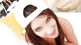 POV ride by beautiful titty brunette teen babe - ah-me.com