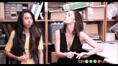 Thin young latin shoplifter and her stepmom - sexu.com