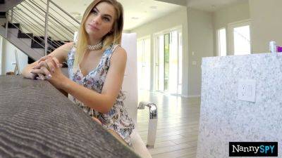 Sydney Cole Saves Her Nanny Gig After Riding Her Boss' Cock - sexu.com