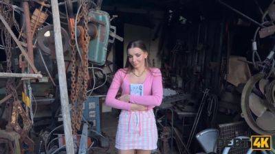 Debt4k. Arina Shy didn’t pay her debt and got Face Fucked instead - sexu.com