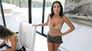 Masseuse POV fucks two sexy clients at home - ah-me.com