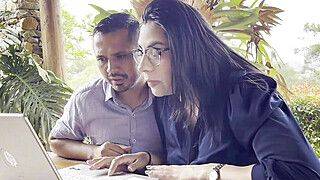 Horny boss fucks pregnant woman to avoid firing her - Full video - ah-me.com