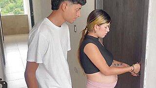 I help my pregnant neighbor in exchange for a nice fuck and cum inside her pussy. H.L. - ah-me.com