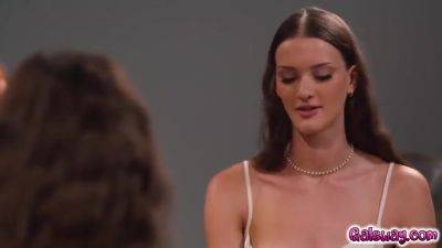 Double Date Turns Into A Threesome Lesbian Sex - hotmovs.com