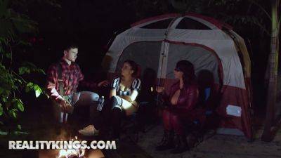 James Angel - Sarah Arabic - Reality Kings: Costumed Babes Roxie Sinner & Sarah Arabic team up with James Angel for a steamy threesome in the tent - sexu.com