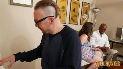 Curvy Violette Blakk Takes Big Black Cock In Front Of Husband - hotmovs.com