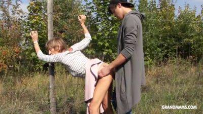 Granny Fucked On The Grass And Deepthroating Young Cock 4 Min - hclips.com