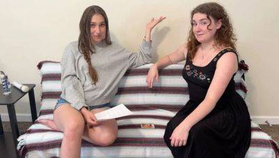 Wild Strip Poker Game Turns Into Hot Lesbian Scissoring - Big Tits Brunette Teens Lose Bet - xxxfiles.com