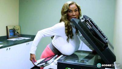 Big Tits Asian Minka Fucks Hard in Office - Blowjob & Cumshot - porntry.com