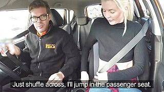 Ryan Ryder - Fake Driving School - Blonde babe lets driving instructor cum in her tiht pussy - ah-me.com