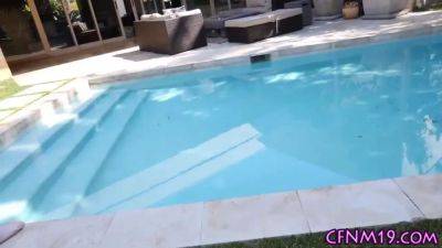 Clothed red haired takes jizz - sexu.com