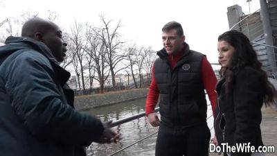 Cuck and His Wife Jocelyne Black Bring a BBC Home to Ream Her Holes - sexu.com