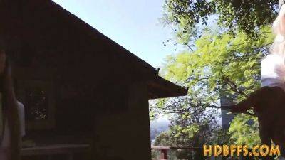 Lesbian nubiles Eating Pussy and frolicking each other at fest - sexu.com