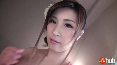 Hot Japanese Girl Slides Big Cock To Her Boobs - hotmovs.com - Japan