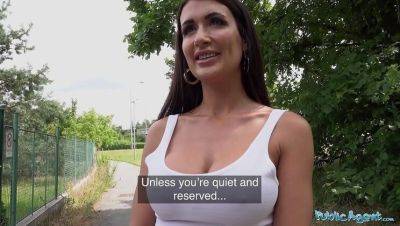 Princess Jas shows off her big Asian tits in public sex for cash - porntry.com - Britain