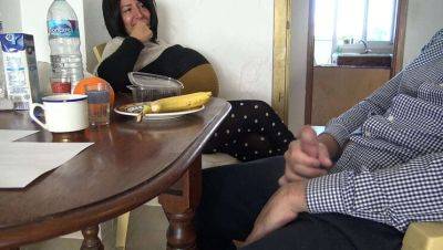 Pregnant Stepmom Catches Me Flashing My Cock - Public Jerking & Cum Mouth Fun! - porntry.com - France