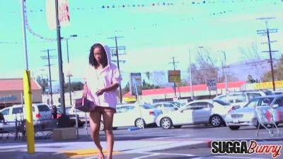 Ebony Cutie Keira Rides a Huge Black Cock - hotmovs.com