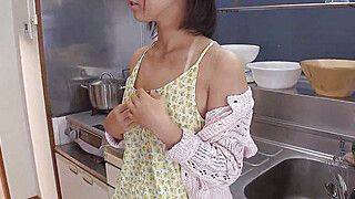 Petite Japanese Step-Daughter talk to First Time Suck ans taste Sperm by old Guy in Uncensored JAV Porn in Japan - ah-me.com - Japan