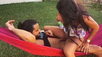 Sexy Latina Wife Jolla Pr Gets Her Wet Pussy Licked Outdoors on a Hammock - veryfreeporn.com