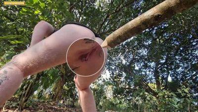 New - Lorrany Exotica Spreads Tight Pussy in Woods - First Time Public Sex & Pee - porntry.com