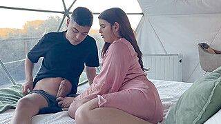 My girlfriend and I got really horny and fucked on her parents' bed - ah-me.com