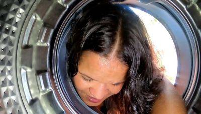Latina Paty Bumbum gets stuck in washing machine - big dick Alex Lima can't resist fucking her - xxxfiles.com