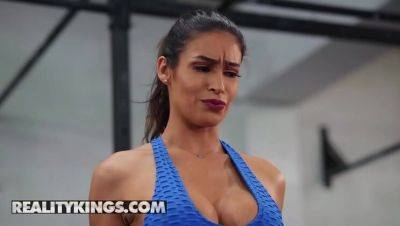 Katana Kombat - Katana Kombat Sneaky Gym Sex - Blowjob & Doggystyle - Big Tits Brunette Workout Fuck - xxxfiles.com