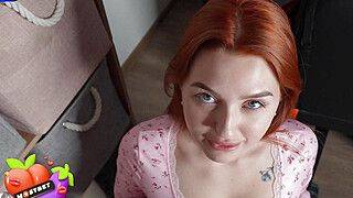 Red Haired Beauty Loves Sucking My Dick And Getting A Huge Facial Cumshot - ah-me.com