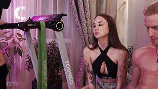 SIRENA MILANO leads an ORGY on sport gym. GROUP SEX with steamy femmes and huge dicks! - ah-me.com