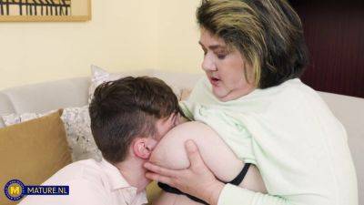 Hairy Big Breasted Bbw Stepmom Edina Gets Fucked, Licked And Asslicked By Her Toyboy Stepson - MatureNl - hotmovs.com