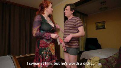 Indigo Sin MILF Scolding Step Son With Blowjob and Creampie - Big Natural Tits Redhead Riding - porntry.com