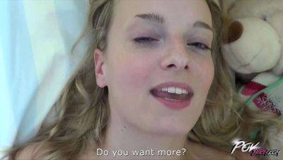 Blonde Amateur Surprised with Hard Dick and Internal Cum in POV - porntry.com