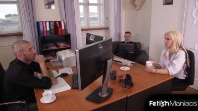 Barbie Sins Invites Two Studs To Her Bdsm Dungeon To Dp And Make Her Squirt - hotmovs.com - Britain