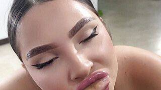 Amazing semen show! girl loves have semen in all body! - ah-me.com