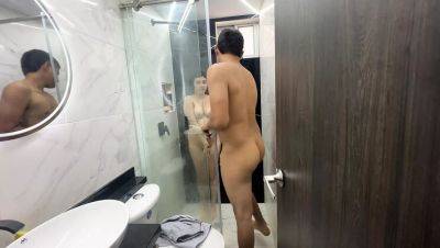 Cream - Stepbrother Sees Me Shower and I Invite His Cock in My Juicy Ass Until I Cream - veryfreeporn.com