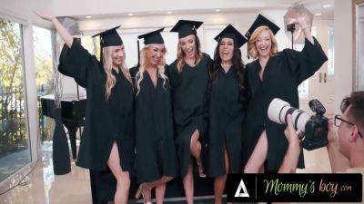 Stepmommys Boy - Excited Graduating Milfs Reverse Gangbang Their Photographer To Celebrate The Occasion 21 Min - videomanysex.com