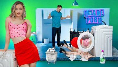 Brad Knight - Horny Russian Roommate Trapped in Washing Machine Gets Hardcore Fuck Help - xxxfiles.com - Russia