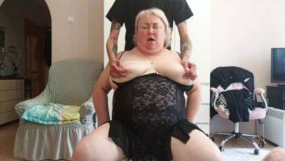 Big Tit Stepmom Gets Filled With Cum - Deep Throat Blowjob & Tits Covered - xxxfiles.com - Russia